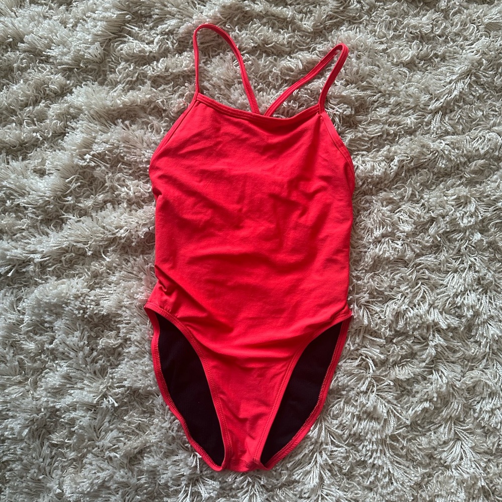 Jolyn Clothing Red One Piece Swimsuit Racerback